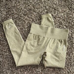 Gymshark Tan/Green Leggings for Active Comfort